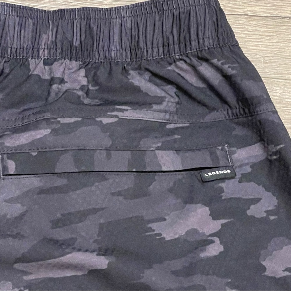 Legends Shorts Training Black Camouflage Camo Size XL Drawstring 7” Inseam - Picture 7 of 8